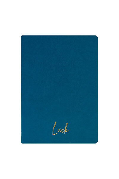 Kum Yayınevi دفتر الحظ - غلاف ثيرمو صلب ذو ملمس - 192 صفحة مربعة - 15×21.3 سم - أزرق