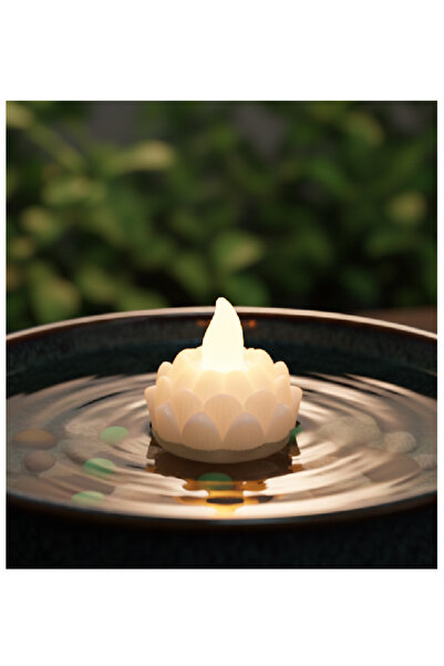 Flower Toys 12'li Led Suda YÜzen Mum Lotus Çiçeği