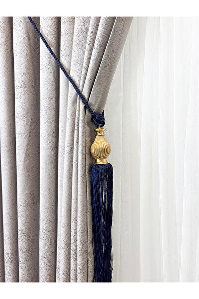 cheap's home Luxury Knob Detail Tassel Ceiling Hanging Valance Curtain Accessory (Braçol)