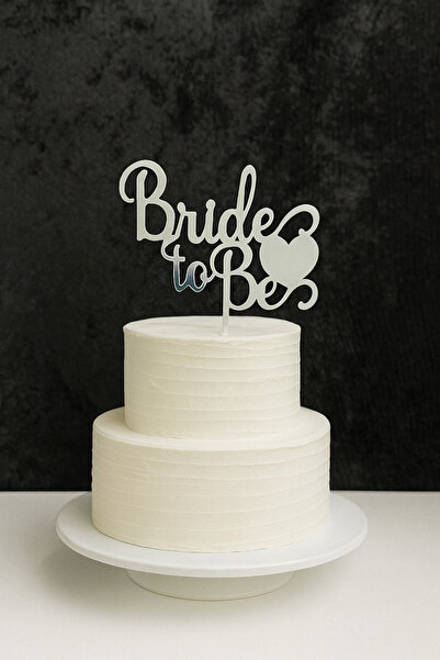 SırmalıHome Bekarlığa Veda Partisi İçin 'Bride To Be' Yazılı Gümüş Pasta Üzer...