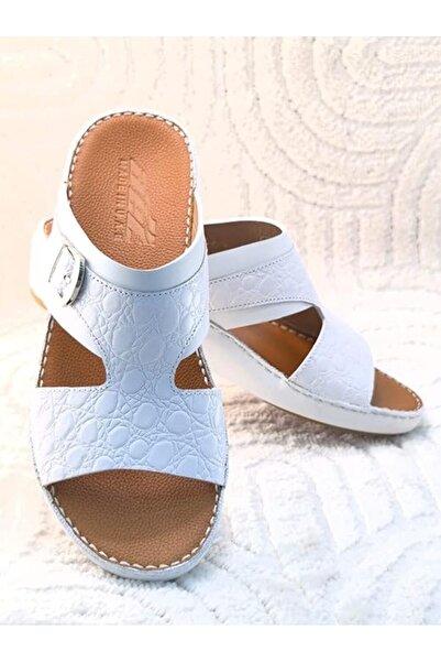 Alnahham A E T Handmade Arabic Sandals For Men | Outdoor Mens Slippers | Genuine Cow Leather with Buckle