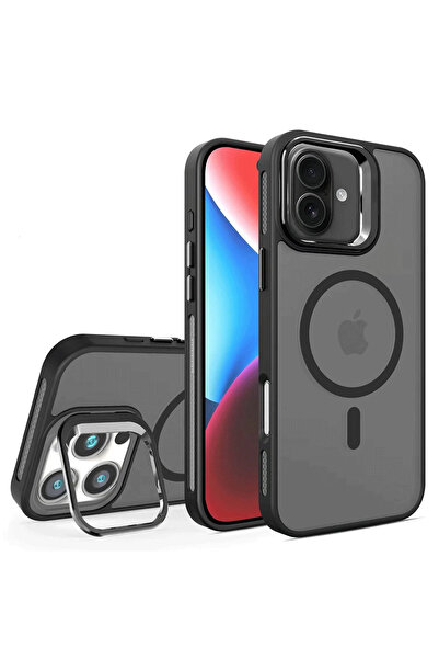 Joko 1614222747 غطاء ماج سيف بعدسة مسطحة لهاتف آيفون 16 بلس (162242) - أسود