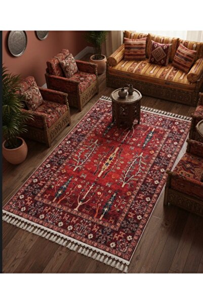 dekorug Bambu Premium Etnik Desenli Salon Halısı, Koridor Halısı, Yatak Odası...