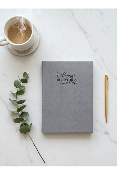 Adalinhome دفتر ملاحظات مخطط ذو ملمس من جلد الغزال من ليزي – دفتر يوميات وملاحظات / 14 × 20 سم / 168 ورقة