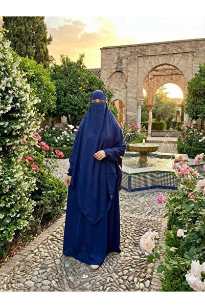 onliecraft Çarşaf, Jilbab, Khimar, Abaya, , Medine İpeği (ÜÇ PARÇA SET)