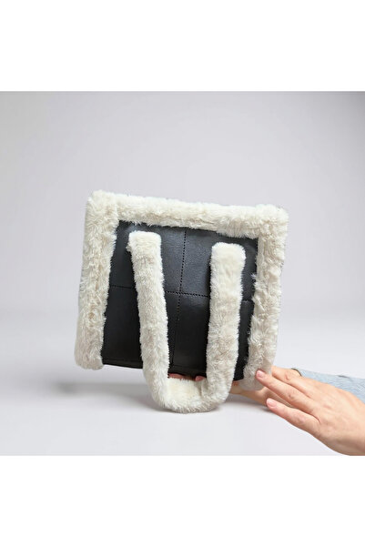 GÖNÜL Deri Peluş El ve Omuz Çantası