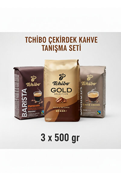 Tchibo Çekirdek Kahve Tanışma Seti 3x500 gr (Espresso + Gold Selection + Caffe Crema)