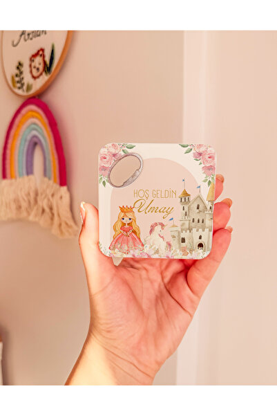 arslart Prenses temalı kişiye özel magnet açacak & bardak altlığı, hoş geldin bebek hediyelik 20 adet
