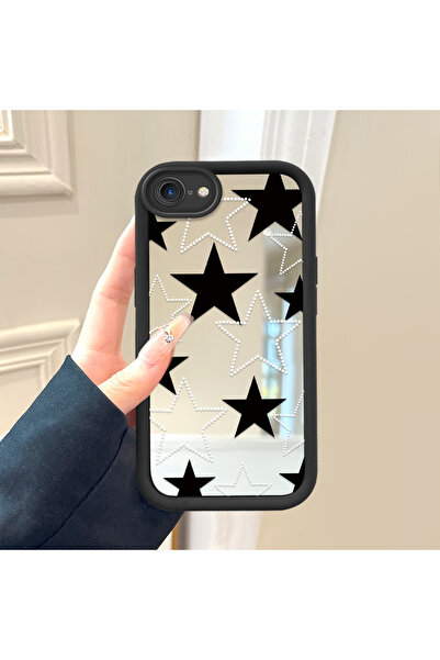 Hontinga iPhone 7/8/SE 2020 2022 Uyumlu Yıldız Aynalı Düşüme önleyici Silikon...