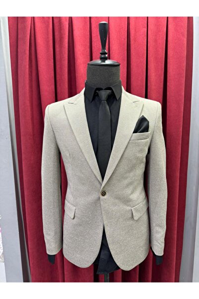 CXFASHİON ERKEK CEKET SLIM FIT LIKRALI