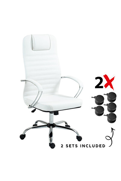 Kdhome Scaun Birou Directorial Ergonomic Falcon Desk, Slim, 2 x Set Roti Incl...