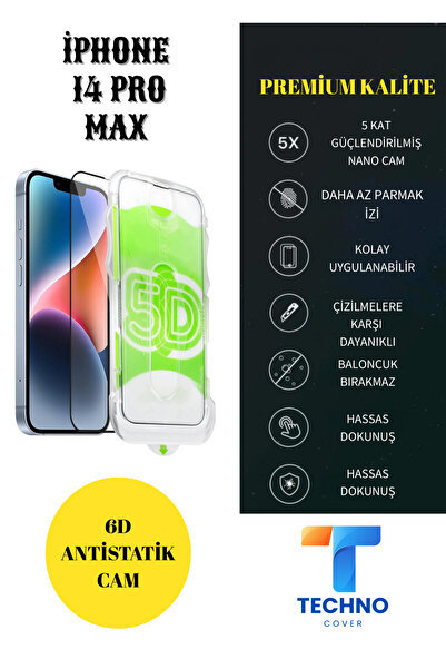 Easy Compatible 6D Full Frame Glass with Screen Protector for iPhone 14 Pro Max