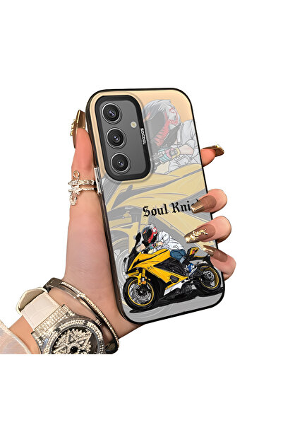 ucuc حافظة سامسونج جالاكسي S24 متوافقة مع الحافة السيليكونية الصلبة ذات الظهر...