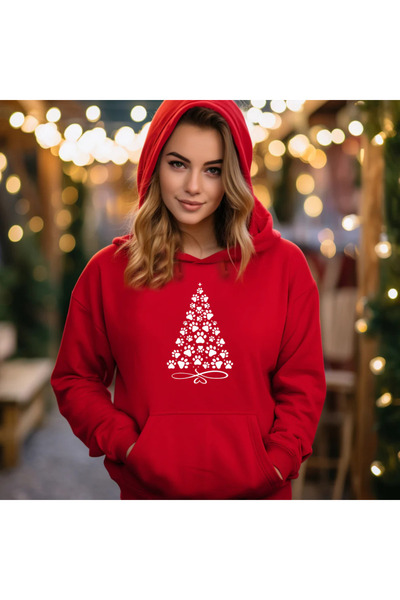 Flaubert Women's Printed Christmas 3-Thread Oversized Sweatshirt