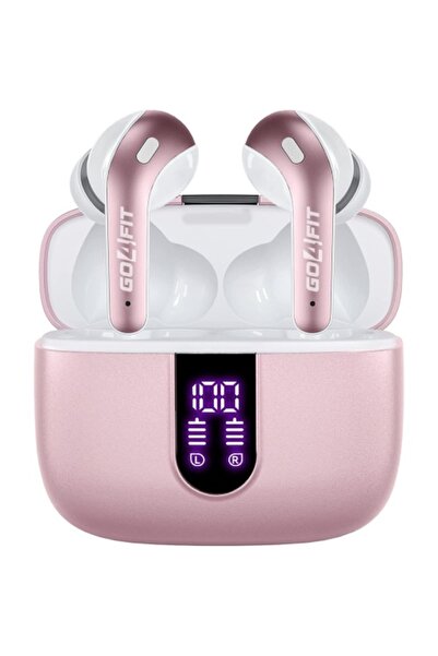 GO4FIT Wireless Audio Headphones, GX08, LED Display, 30 h Battery Life, Pink