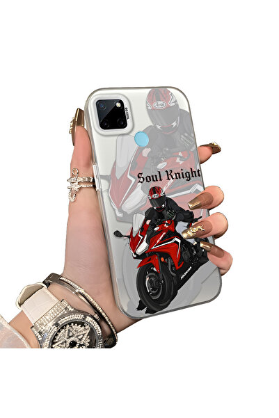 ucuc حافظة مضادة للسقوط من السيليكون المتوافقة مع هاتف Realme C25Y/C21Y، بتصم...