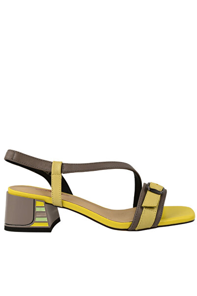 PASS Collection Elegant sandals, women, PASS COLLECTION, DL60013C yellow, lea...