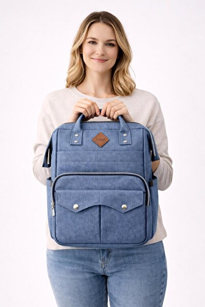 luqqa baby حقيبة ظهر للعناية بالطفل من ماذر بيبي - متعددة الأقسام، حجرة زجاجة...