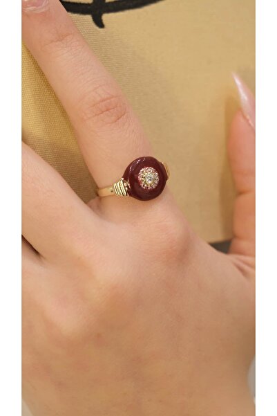 Jerie Colorful Enamel Round Design Ring