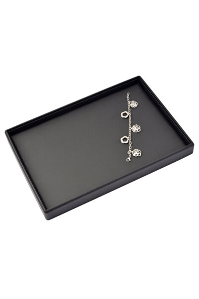 Cufarul cu margele Jewelry Display Tray Black Leather 35x24x5cm
