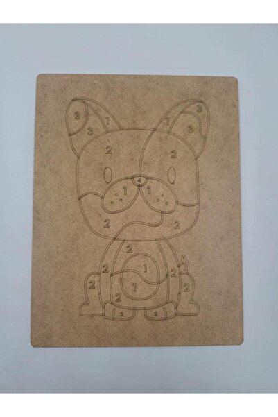 Mu Art Ahşap 10 قطع رسم خشبي بالأرقام رقم 12 نشاط فني للمدرسة مقاس 25 × 19 سم