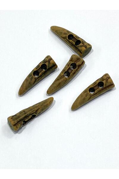 karantuhafiye Antique Shepherd Button / Set of 5 / 4 cm / Mustard