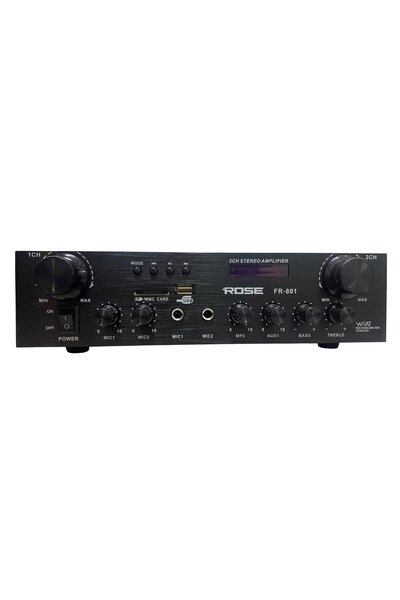 Rose FR-801 - 2X100 Watt 2 ZONE STEREO Mixer Amfi
