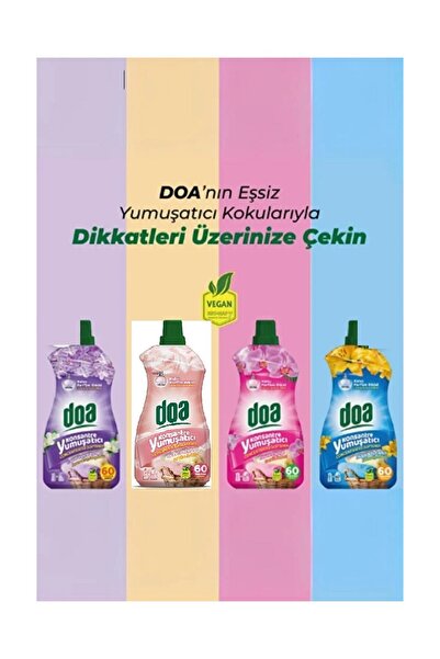 Doa Konsantre Çamaşır Yumuşatıcı Amber Ve Gül 1500 Ml x 4 Adet
