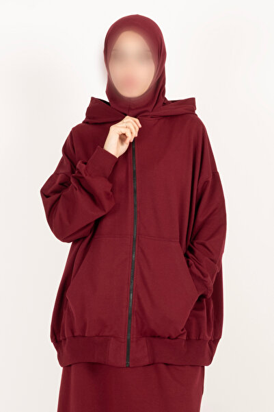 Vauva Zippered Oversized cardigan with pockets Hooded cardigan