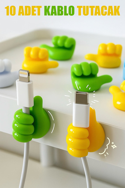 CMT 10 Adet Çok Amaçlı Kablo Tutacak