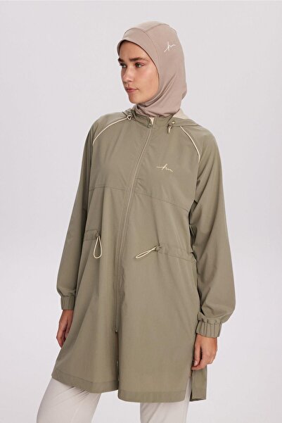 Haşema Active H-Per Fit cu glugă detaliu vipușcă Mint Jachetă de drumeție pentru musulmane ACT-37