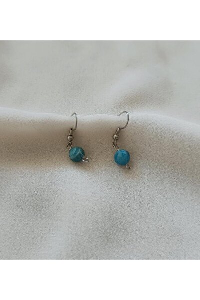 Hd Marketim Küpe Doğaltaş Sallantılı Apatit Foset Kesim İkizler Burcu Taşı Küpe