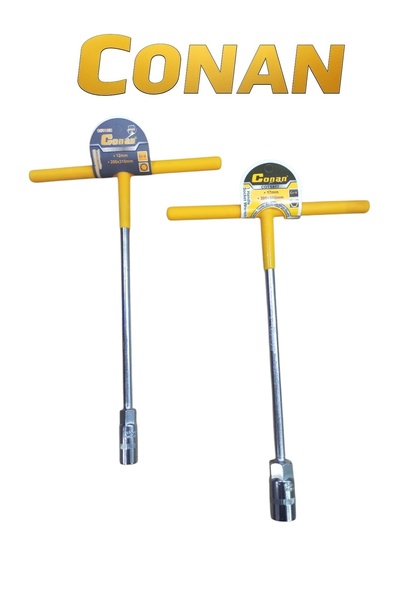 CONAN Set of 2 T-Handle Socket Wrenches – Model COTS812 (12mm) & COTS817 (17mm) – Cr-V Steel –