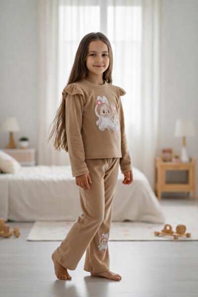 Inovius Pijama Labubu - Bej - BB101 - Marime: 8 Ani