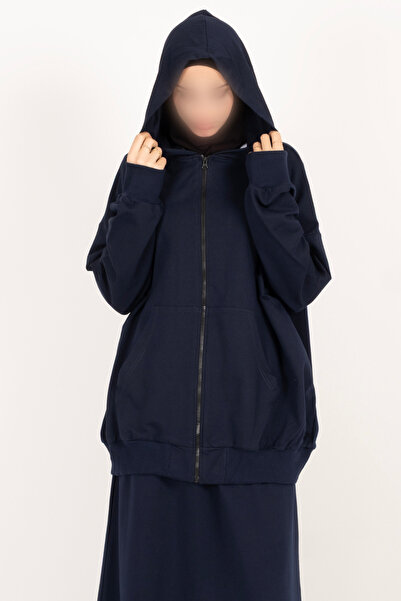 Vauva Zippered Oversized cardigan with pockets Hooded cardigan