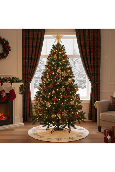 LEVA 210 cm – Yılbaşı Çam Ağacı 720 Dal Demir Ayaklı Lüks Dökülmeyen İthal Ağaç