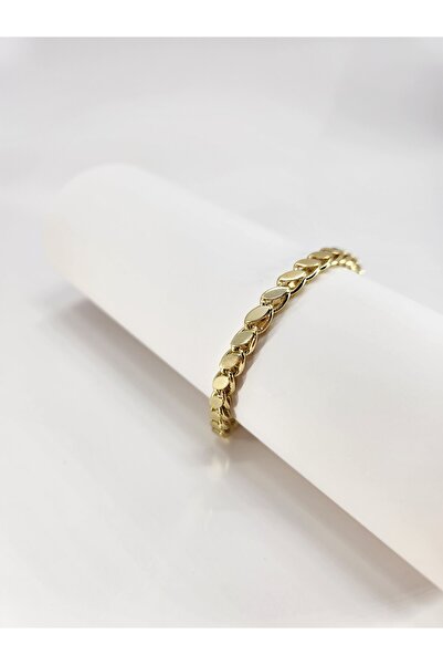 XUPING JEWELRY Pullu Arpa Zincir Bileklik | 14K Altın Kaplama Xupıng | 18 cm