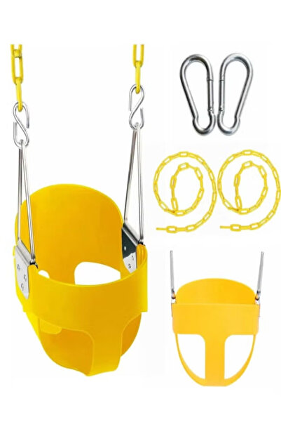Fitness World Vans heavy-duty children's swing seat with full back and plastic-coated chains