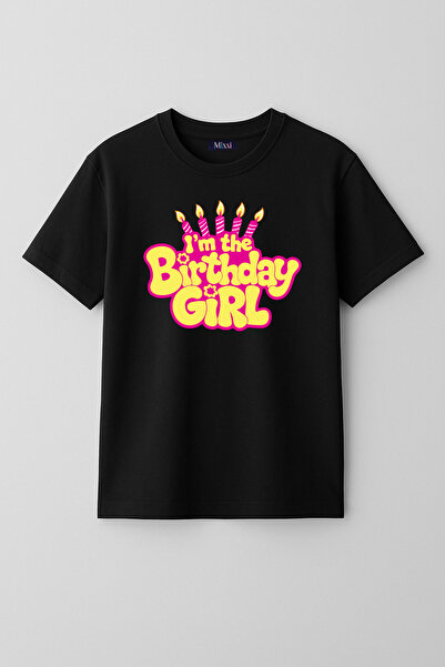 mixxi fashion تي شيرت للفتيات بأكمام قصيرة من Birthday Girl Happy Birthday Iy...