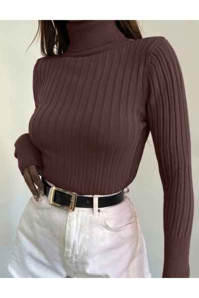 Vaniza Standard Size Corded Fabric Throat-Length Sweater