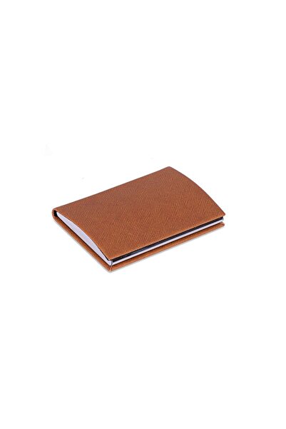 PİGADO Faux Leather Metal Business Card Holder