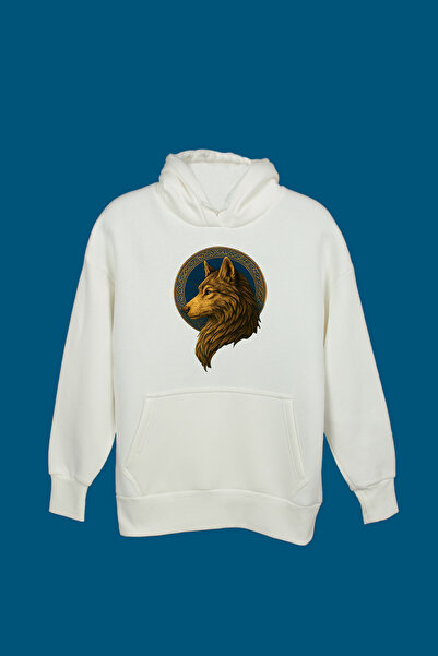 California ST 100% Cotton Custom Design Wolf Printed Men's Oversized Sweatshirt