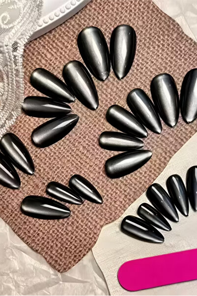 Dvl Kedi Gözü 30 adet Takma Tırnak - Cat Eyes (Yansımalı) Kendinden Yapışkanl...