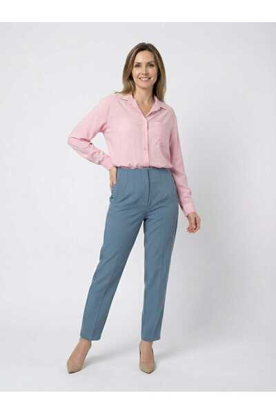 LOVE GRİ PENSLİ KUMAŞ PANTOLON 42 BEDEN