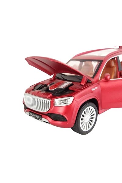 Premium سيارة لعبة فاخرة حمراء من نوع SUV مصنوعة من المعدن المصبوب، مزودة بغط...