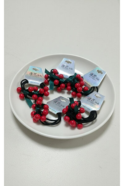 ŞEHRAZAT HANDMADE TASARIM 2Lİ YENİ YIL KOKİNA LASTİKLİ SAÇ TOKASI