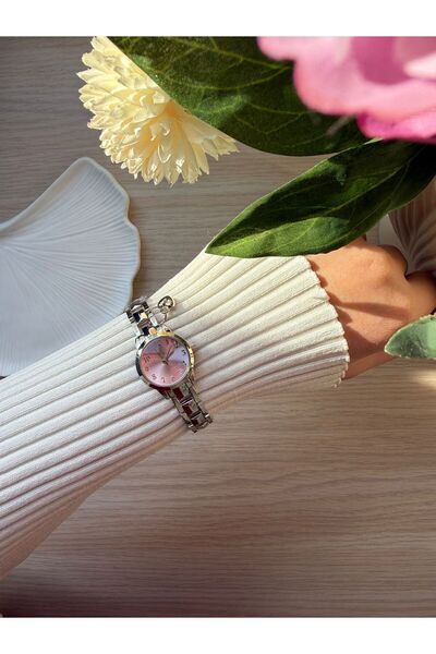 rubsey Retro Minimal Metal Kordon Vintage Kadın Kol Saati Gümüş Çarmlı