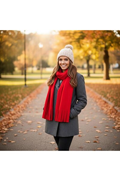 meymers Eșarfă din lână roșie (kaşkol)