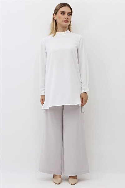 Armine Trend Hakim Yaka Tunik - Ekru