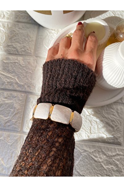 Atelier Licia Marble Patterned Colorful Enamel Cuff Bracelet – Gold Plated St...